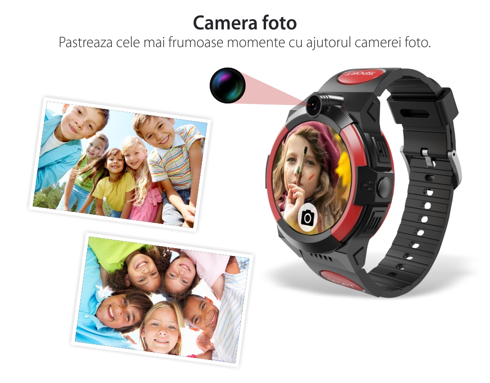 Ceas SmartWatch Pentru Copii Motto LT32 cu Functie telefon, Localizare GPS, Buton SOS, Albastru