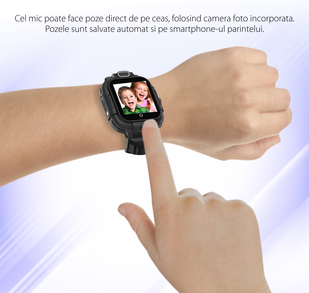 Ceas Smartwatch Pentru Copii Wonlex KT16 cu Apel Video, Functie Telefon, Localizare GPS, Buton SOS, Roz