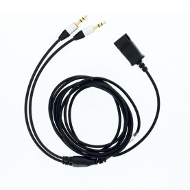 Cablu Adaptor Tellur Quick Disconect la 2 x Jack 3.5mm, 2.2m, Negru