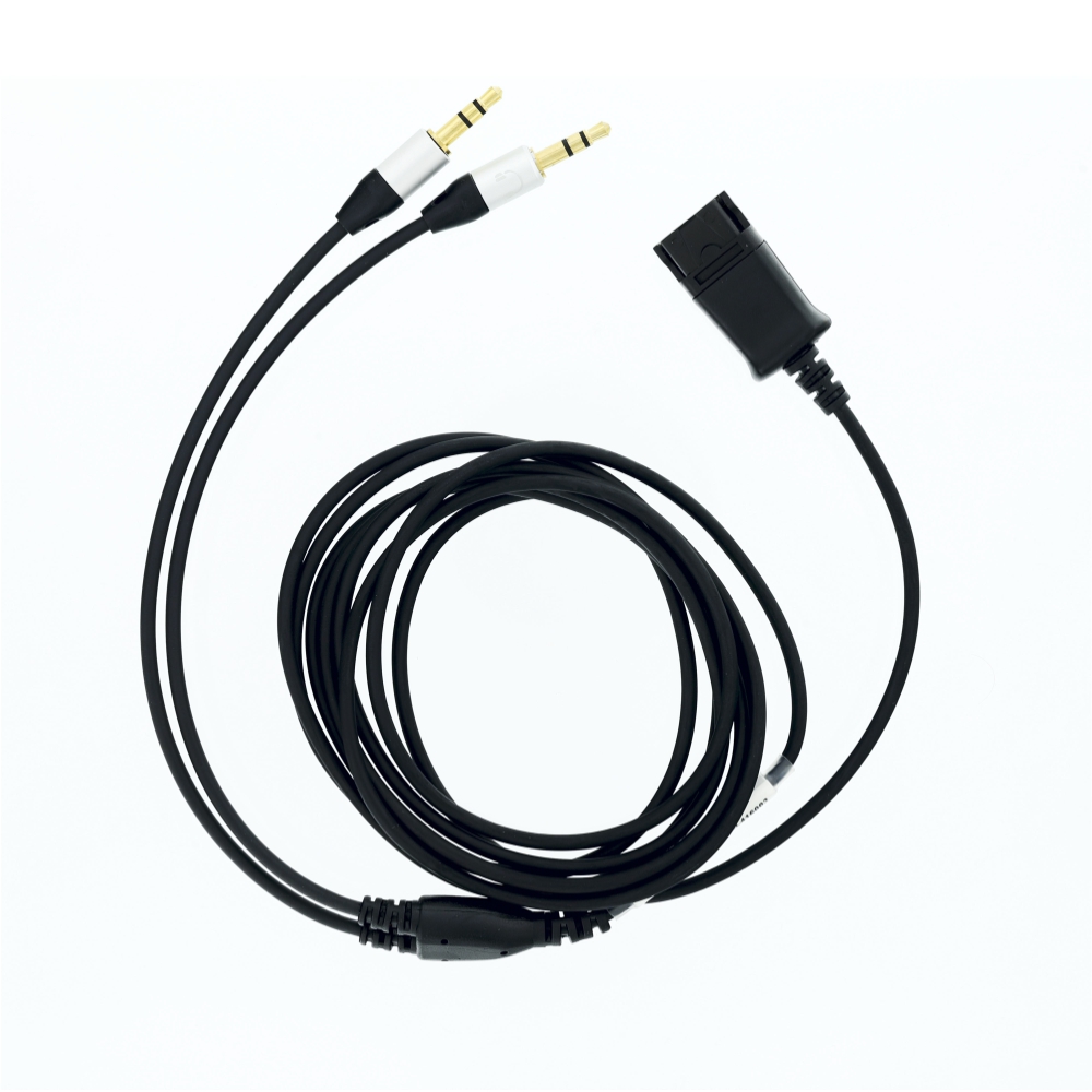 Cablu Adaptor Tellur Quick Disconect la 2 x Jack 3.5mm, 2.2m, Negru 2.2m imagine noua tecomm.ro