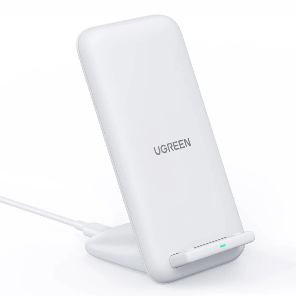 Incarcator universal wireless UGreen CD221, Standard Qi 3.0, Putere 15 W, Alb 3.0 imagine noua idaho.ro