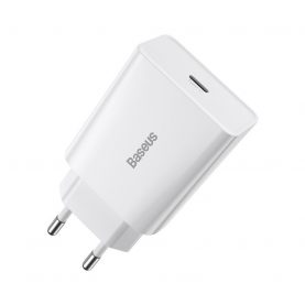 Incarcator universal Baseus Speed Mini, USB-C, Quick Charge, Putere 20 W, Alb