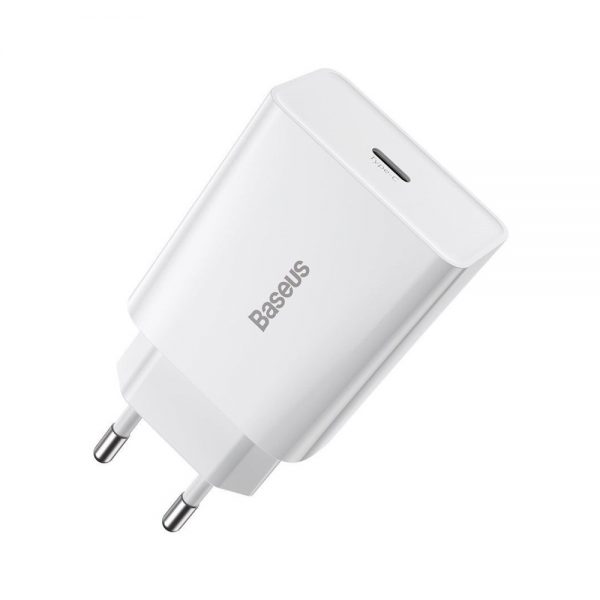 Incarcator universal Baseus Speed Mini, USB-C, Quick Charge, Putere 20 W, Alb