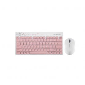 Kit Tastatura si Mouse Motospeed G3000, Wireless, Raza 10 m, Conexiune 2.4 GHz, Roz