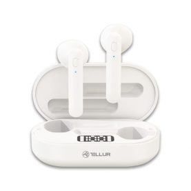Casti Bluetooth Flip True Wireless In-Ear, Charging box, 25 mAh, Alb
