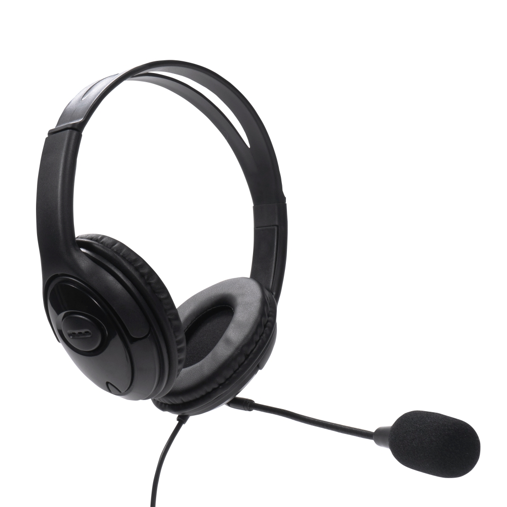 Casti cu fir Basic PCH2, Microfon, Control cu ​​fir, USB, Negru Basic imagine noua idaho.ro