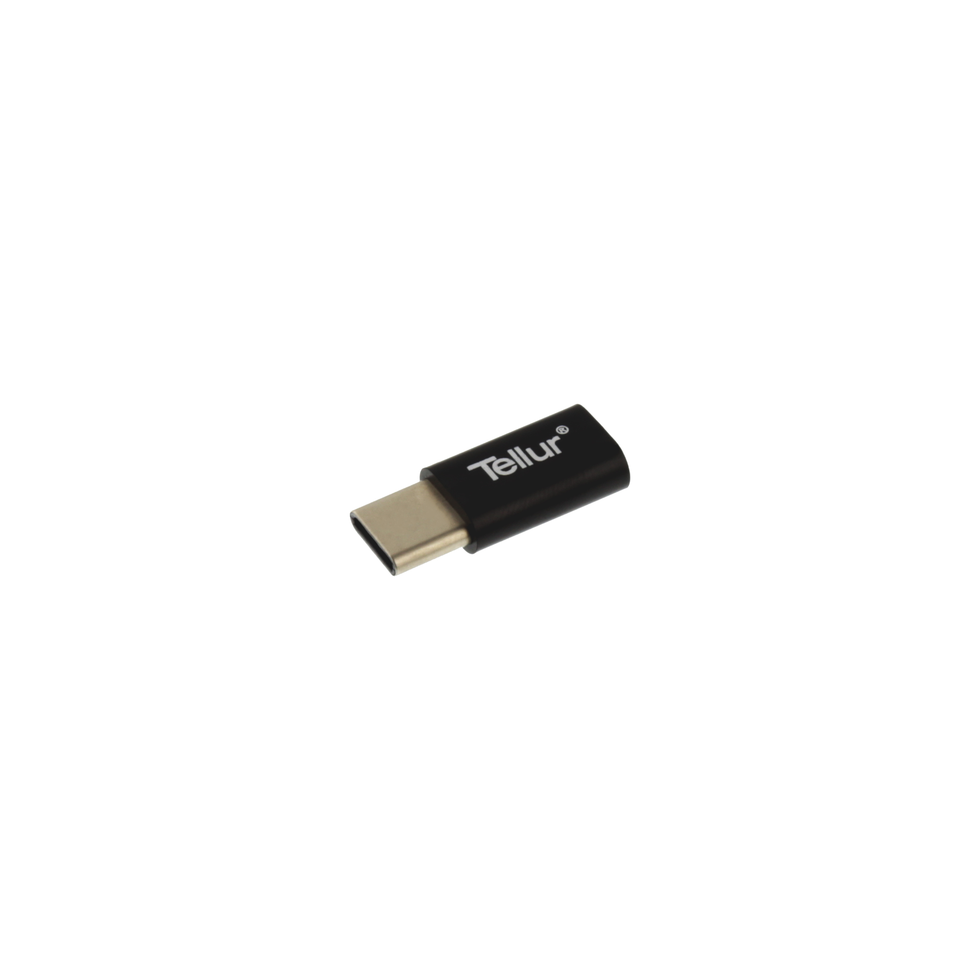 Adaptor otg usb type-c la microusb tellur, negru