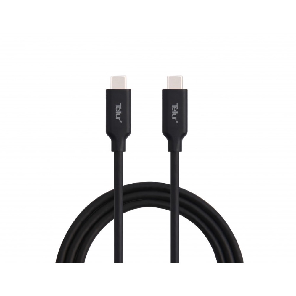 Cablu Date si Incarcare Tellur Type-C – Type-C USB 3.1, Gen 2, 1m, Negru 1M imagine noua tecomm.ro