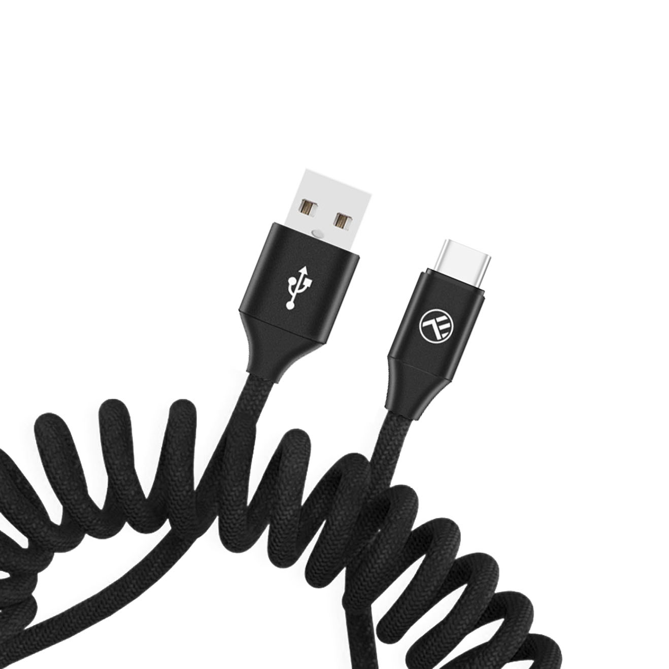 Cablu Date si Incarcare USB to Type-C, Tellur, 3A, 1.8m, Spiralat, Negru