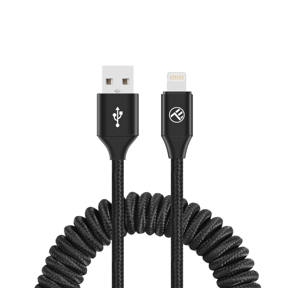 Cablu Date si Incarcare Tellur USB to Lightning extensibil, Brand compatibil Apple, 3A, 1.8m, Negru