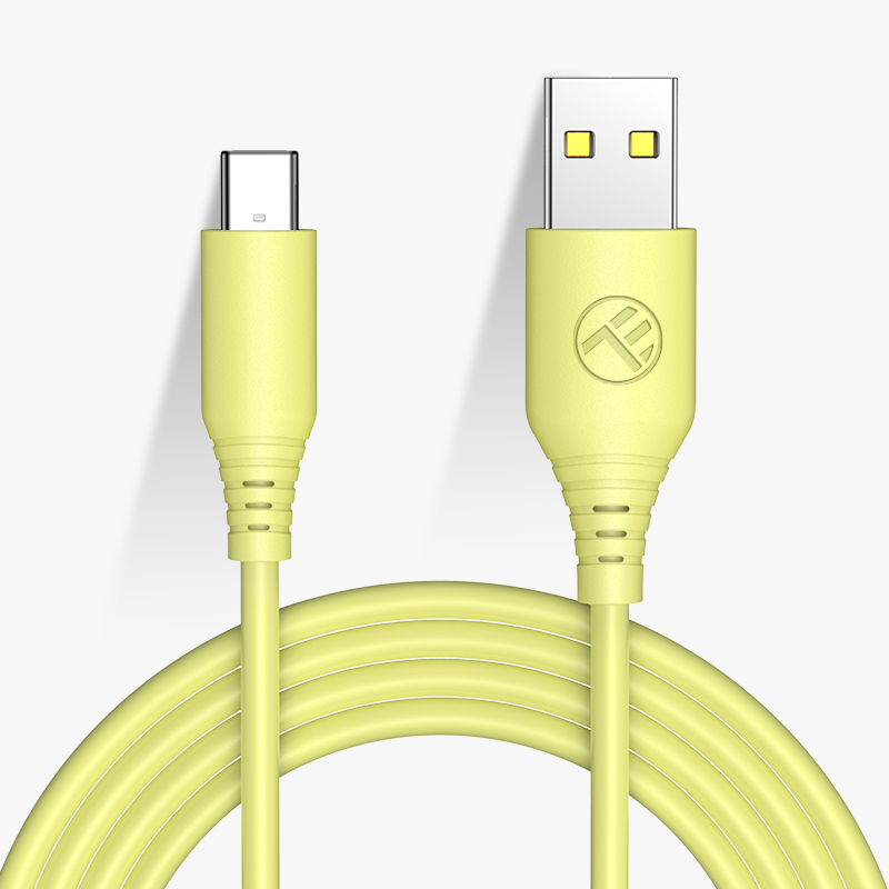 Cablu Date si Incarcare Silicon Tellur USB to Type-C, 5V/3A Max, 1m, Finisaj Silicagel, Galben (5V-3A) imagine noua tecomm.ro