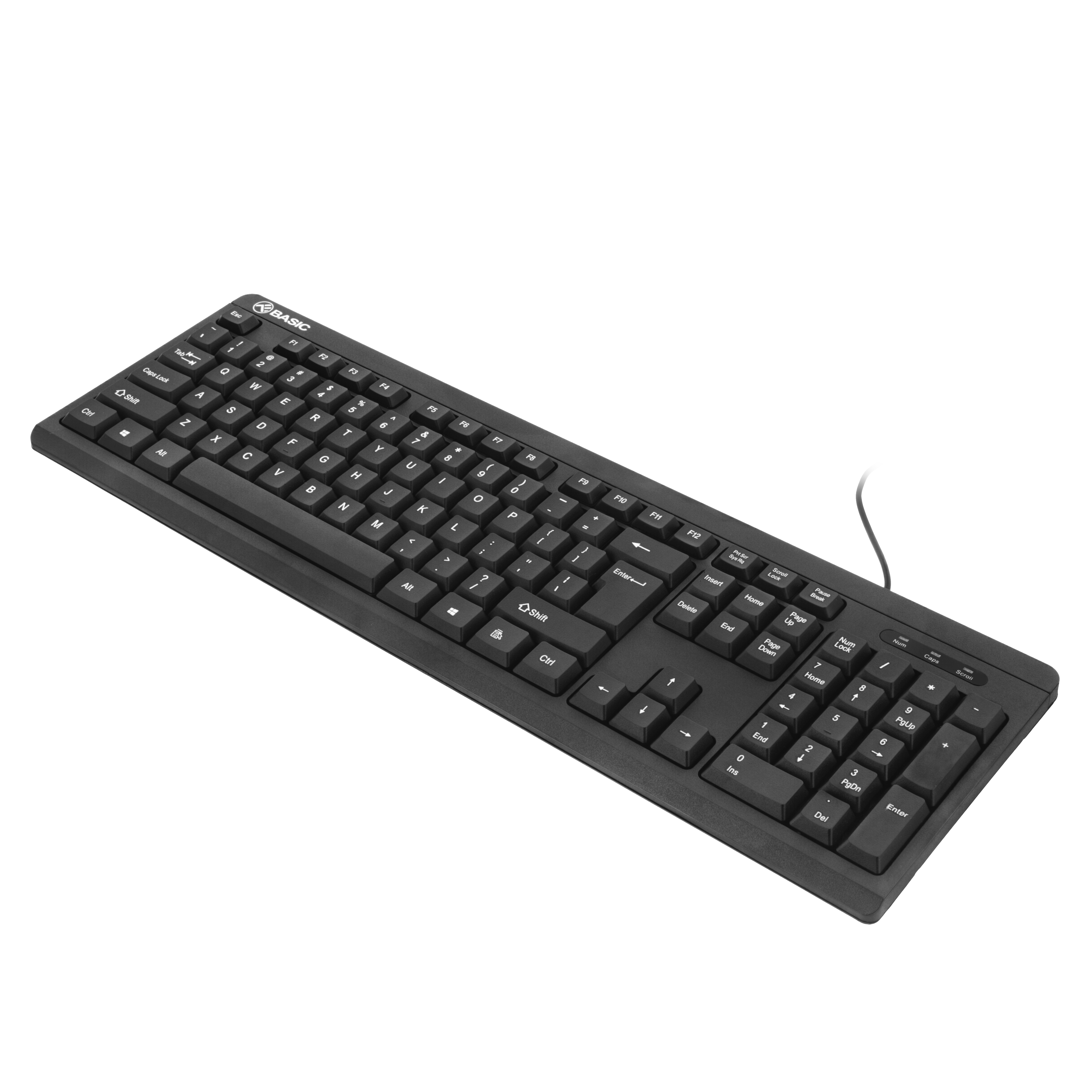 Tastatura cu fir USB Tellur Basic, Plug and Play, Lungime cablu 135 cm, Negru