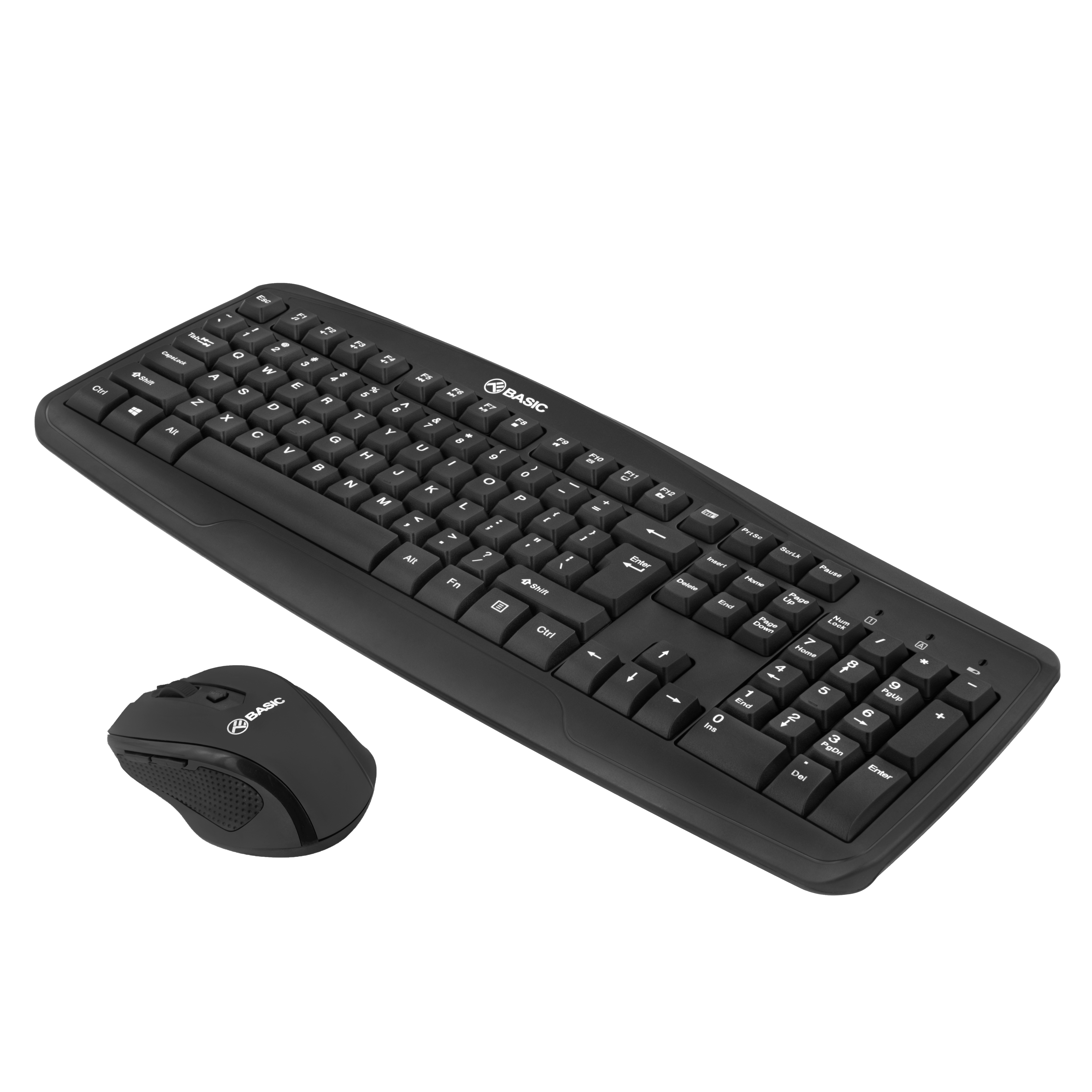 Kit Tastatura si Mouse Wireless Tellur Basic, Nano receptor, Distanta de operarare pana la 10 m, Negru