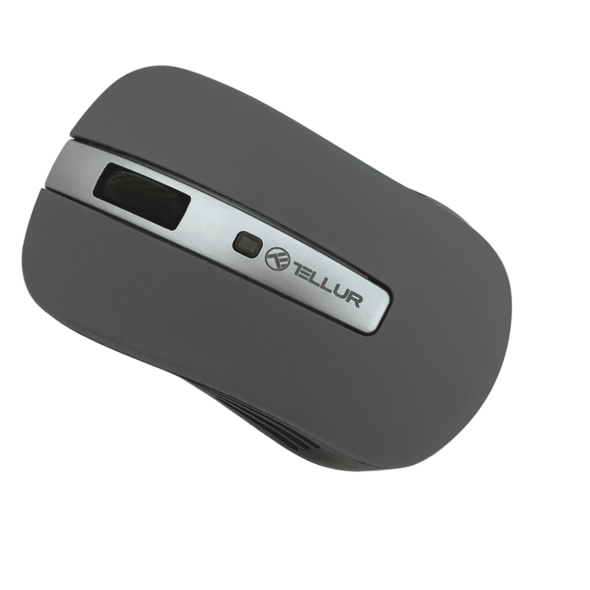 Mouse Wireless Tellur Basic, Plug and Play, LED, 800-1600 DPI reglabil, 4 Butoane, Gri Inchis 800-1600 imagine noua tecomm.ro
