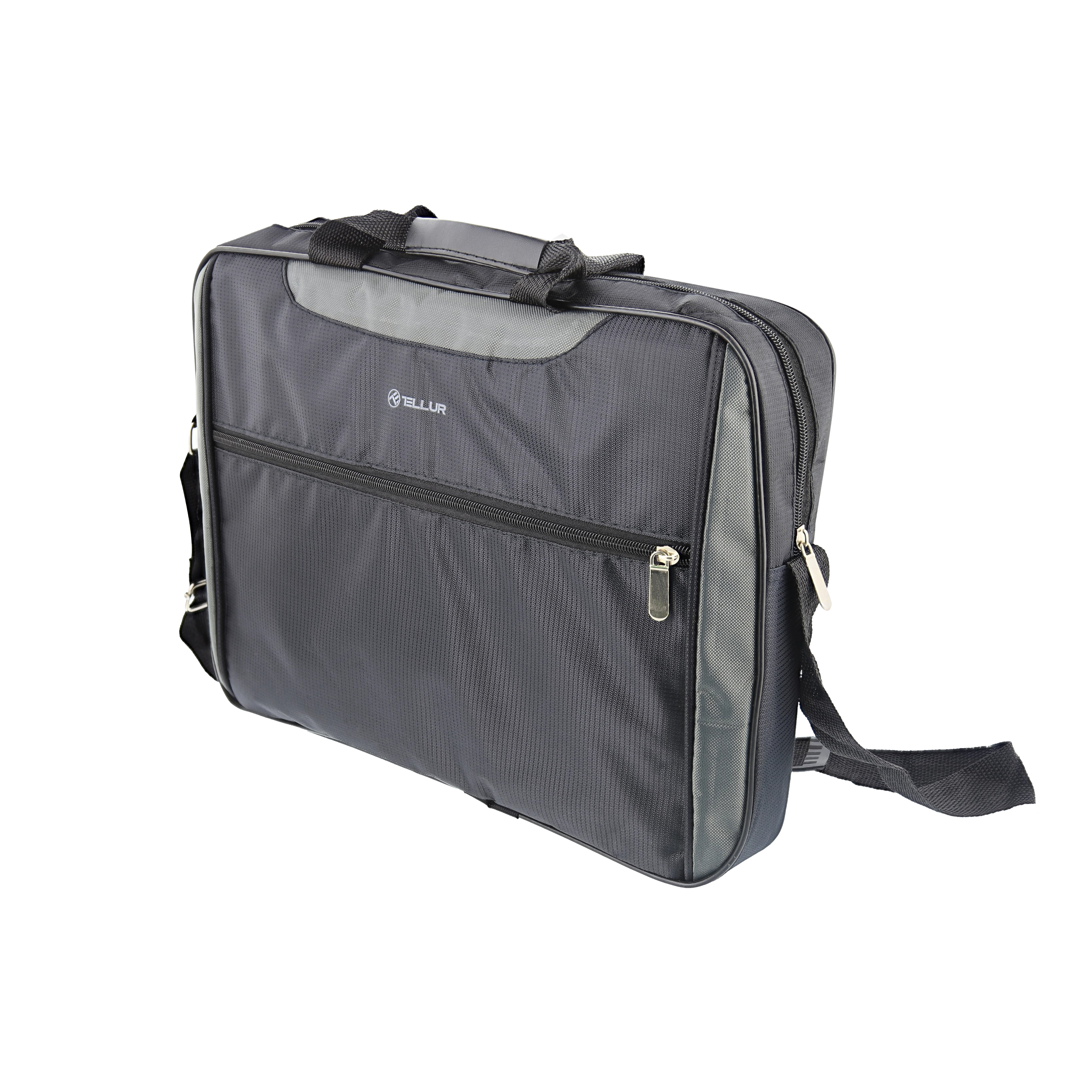 Geanta laptop tellur lb1, model clasic, 15.6″, interior spatios, negru