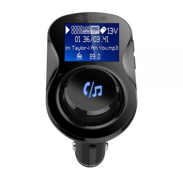 Modulator FM Bluetooth Tellur FMT-B3, Redare MP3, Hands-free, Bluetooth 4.2, A2DP, Negru