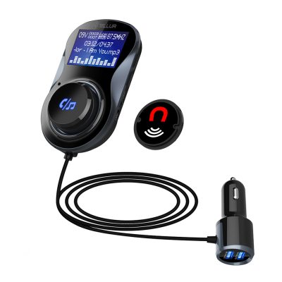 Modulator FM Bluetooth Tellur FMT-B4, MicroSD, USB QuickCharge 3.0, Hands-free, A2DP, 12-24V, Negru