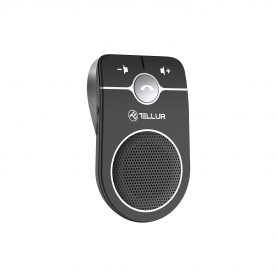 Car Kit Bluetooth Tellur CK-B1, Bluetooth: 5.0 + EDR, Raza de actiune pana la 10 metri, Hands-free, Microfon incorporat, Micro-USB, Negru
