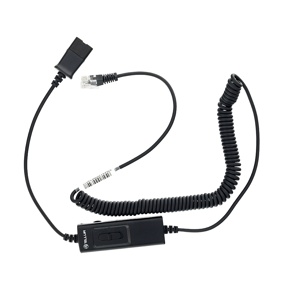 Cablu Adaptor Tellur Quick Disconect la RJ11+ Comutator Universal, Cablu 2.95m, Negru 2.95m imagine noua idaho.ro