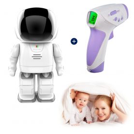 Pachet Promotional Video Baby Monitor Astronaut A180 + Termometru HT-668, Acumulator 6500 mAh, Monitorizare audio / video, Vedere nocturna, Slot MicroSD