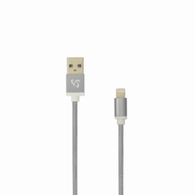 Cablu Date si Incarcare Sbox USB 2.0 M , Cablu Lighting 1,5m cu 8 Pini, Compatibil Iphone, Gri