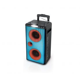 Boxa Bluetooth Party box cu CD MUSE M-1928 DJ, 300W, Maner telescopic, Panou LED, Microfon cu fir, Negru