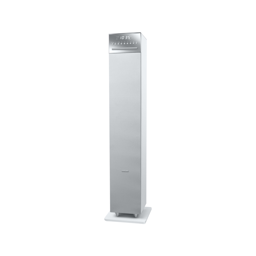 Boxa Bluetooth Tower Muse M-1350 BTCW, Radio Fm, Cd, Port Usb, 180W, Telecomanda, Inalte si bas reglabile, Argintiu 180W imagine noua tecomm.ro