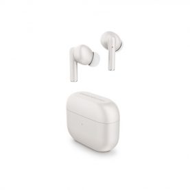 Casti in-Ear True Wireless Energy Sistem Style 2 Coconut, Carcasa de incarcare, Deep Bass, Apeluri stereo, Alb