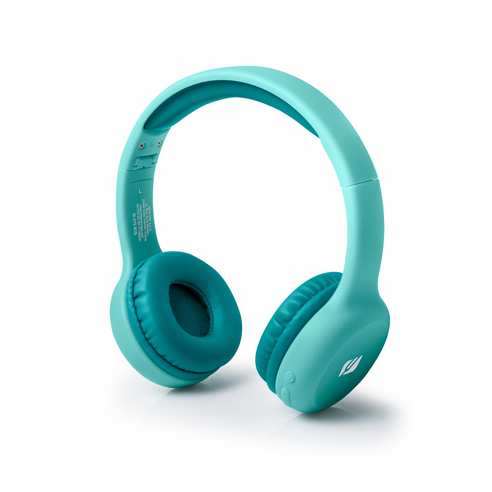 Casti Stereo Bluetooth Muse M-215 BTP pentru Copii, Port de incarcare USB, Baterie 150mAh, Hands-Free, Turcoaz (Turcoaz) imagine noua tecomm.ro