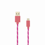 Cablu Date si Incarcare Sbox USB-Micro USB CAB0112, Viteza 480Mbps, Lungime 1m, Roz