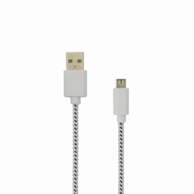Cablu Date si Incarcare Sbox USB-Micro USB CAB0116, Viteza 480Mbps, Lungime 1m, Alb