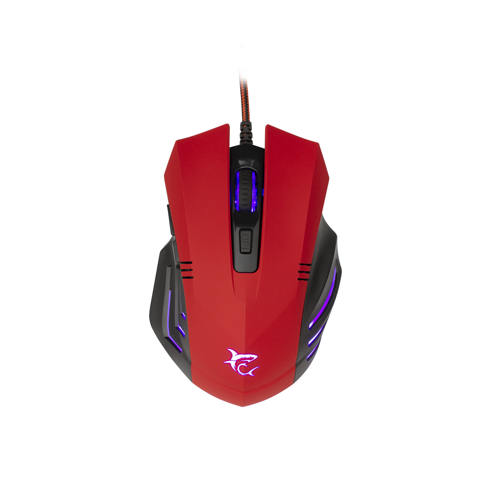 Mouse Gaming White Shark GM-3006 HANNIBAL-2, Rezolutie 3200 dpi, Iluminare LED, Rosu