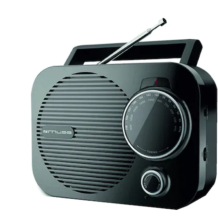 Radio portabil muse m-050 r, dual alarm, led, negru