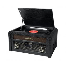 Pick-UP MUSE MT-115 W, Bluetooth Vintage Collection, Radio FM, CD, CD-R/RW, MP3, USB, Negru