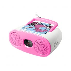 Radio CD Player Portabil MUSE M-20 KDG, Display LED, Piese programabile, Antena FM, Roz