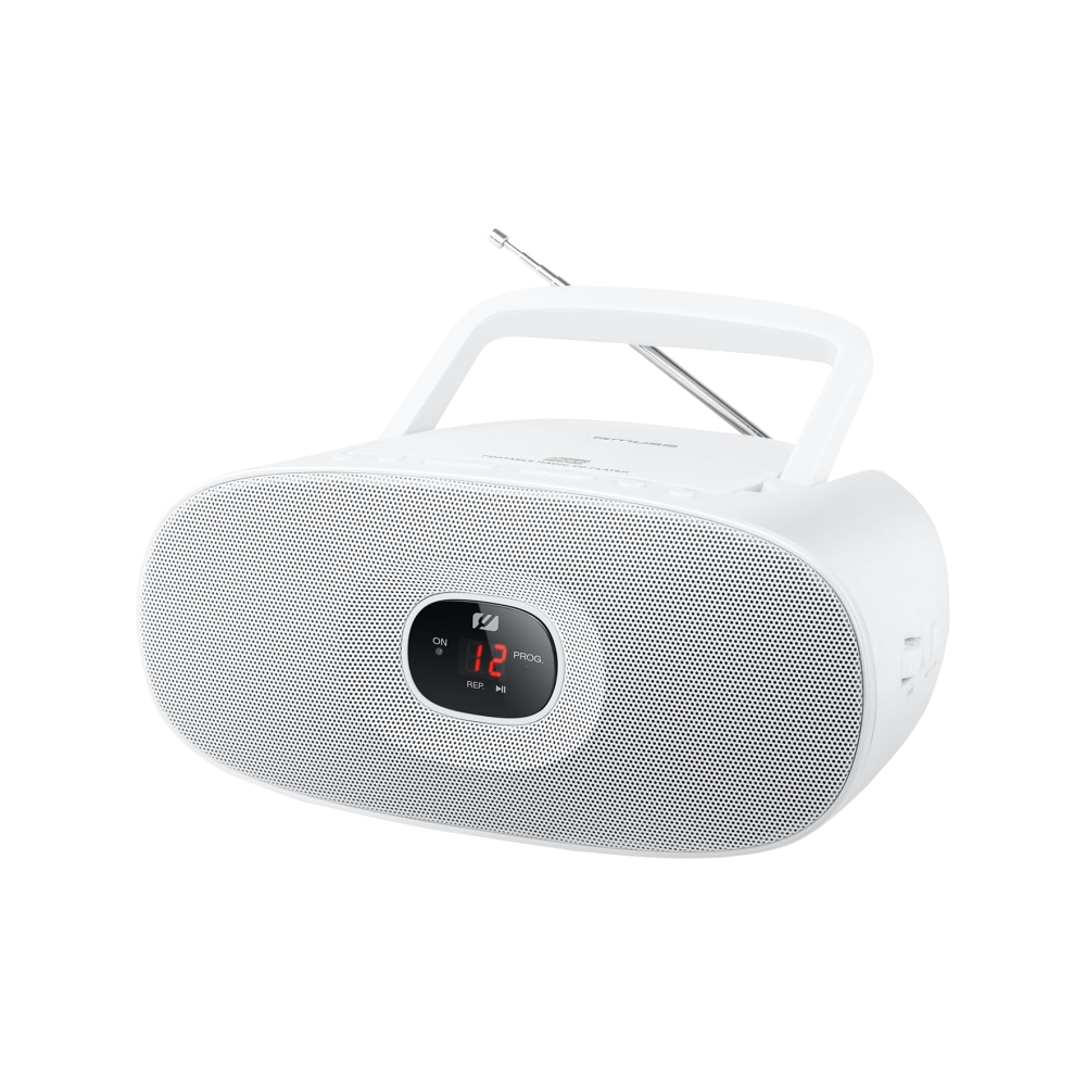 Radio CD Player Portabil MUSE MD-202 RDW, Mufa AUX-IN, Display LED, Antena FM, Alb (Alb) imagine noua tecomm.ro