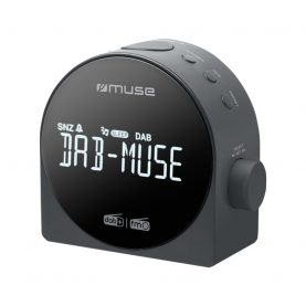Radio cu Ceas DAB MUSE M-185 CDB, DAB+ / FM RDS, Mufa de intrare Auxm, Display LCD, Negru