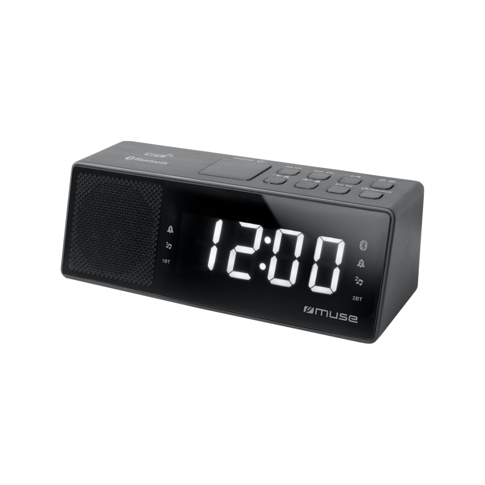 Radio cu Ceas MUSE M-172 BT, Portabil, LED, Bluetooth, AUX-in, Port USB, NFC Auto-Pair, Negru Auto-Pair imagine noua tecomm.ro