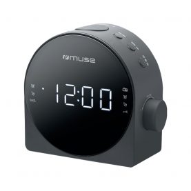 Radio cu Ceas Muse M-185 CR, Alarma dubla, Display LED, Dimmer, Negru