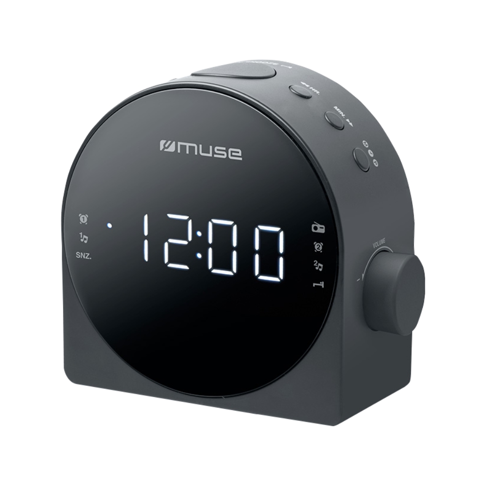 Radio cu Ceas Muse M-185 CR, Alarma dubla, Display LED, Dimmer, Negru Gadgeturi