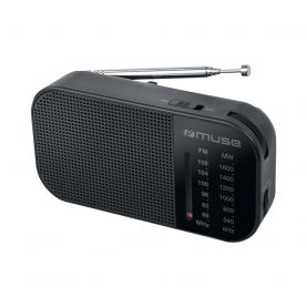 Radio de Buzunar Muse M-025 R, Tuner analogic, Conector minijack de 3,5 mm pentru casti, Negru