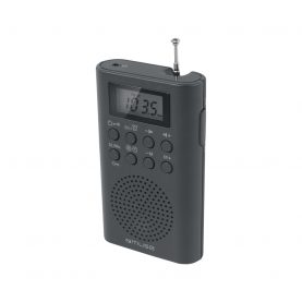 Radio de Buzunar Muse M-03 R, Alarma, Sleep si Snooze, Ceas, Negru