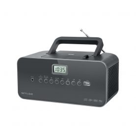 Radio Portabil CD/MP3 Player cu USB MUSE M-28 DG, Ecran LCD, Antena FM cu tija, Gri