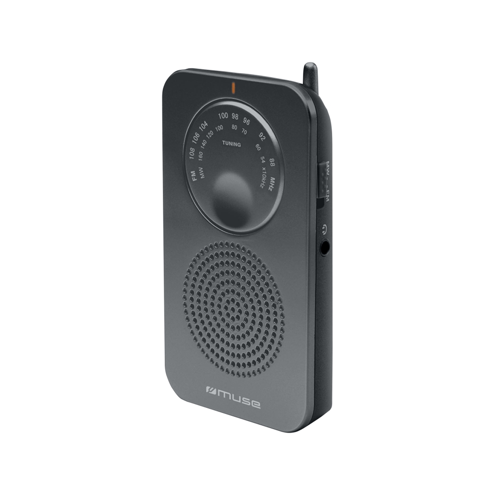 Radio Portabil MUSE M-01 RS, FM/MW, Iesire Jack 3.5mm, Negru 3.5mm
