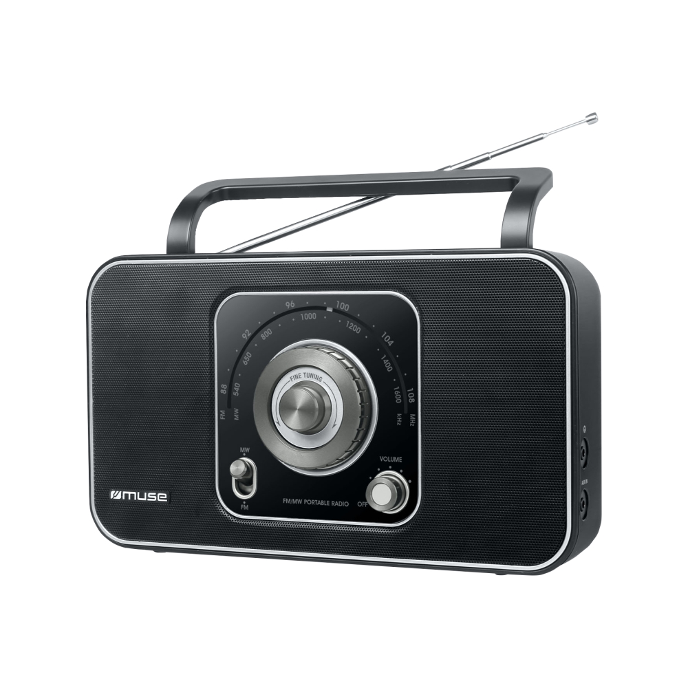 Radio Portabil MUSE M-069 R, Tuner analogic, Control rotativ, Antena telescopica, Negru analogic imagine noua tecomm.ro