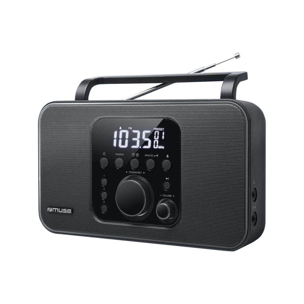 Radio Portabil MUSE M-091 R, FM stereo / MW, Ceas, Alarma, Display LED, Negru Gadgeturi