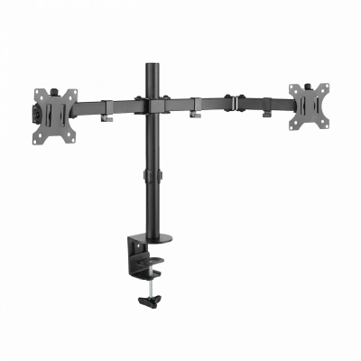 Suport Birou 2 Monitoare 13“ – 32“ SBOX LCD-352/2, Rotire 360 grade, Sarcina suportata 8kg, Negru