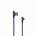 Cablu Date si Incarcare Sbox USB-MicroUSB, Unghi 90°, Lungime Cablu 1,5m, Albastru