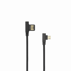 Cablu Date si Incarcare Sbox USB-MicroUSB, Unghi 90°, Lungime Cablu 1,5m, Negru
