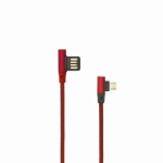 Cablu Date si Incarcare Sbox USB-MicroUSB, Unghi 90°, Lungime Cablu 1,5m, Rosu